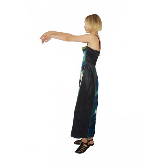 NEW ALEMAIS wave midi dress in blue - Picture 3 of 4